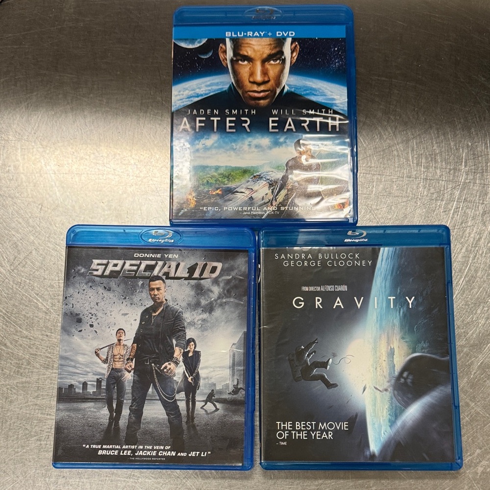 Thrilling Adventure Set: After Earth,special ID, gravity, Blue Ray DVD Set